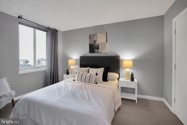 view of carpeted bedroom