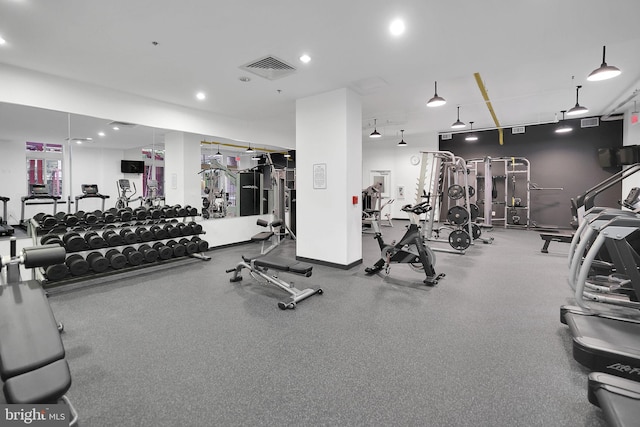 view of workout area