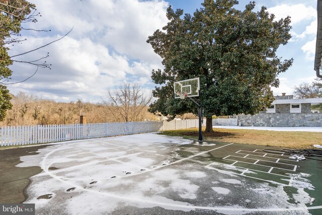 view of basketball court