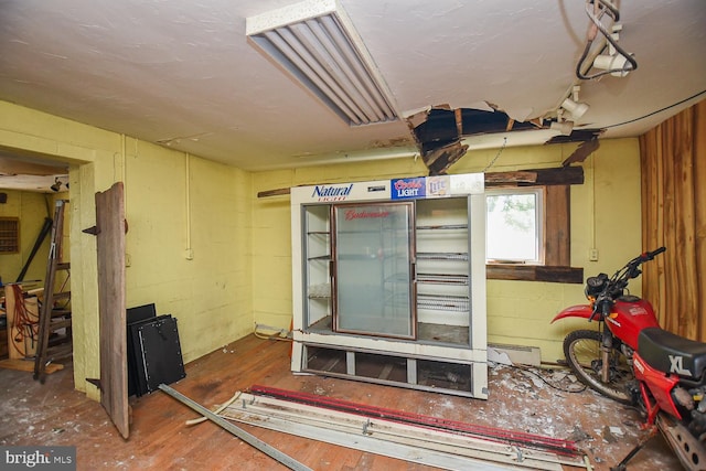 interior space with hardwood / wood-style floors