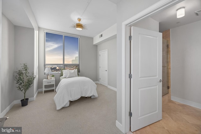 bedroom with ceiling fan