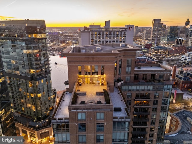 city view with a water view