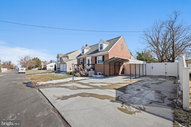 view of front of house with a carport