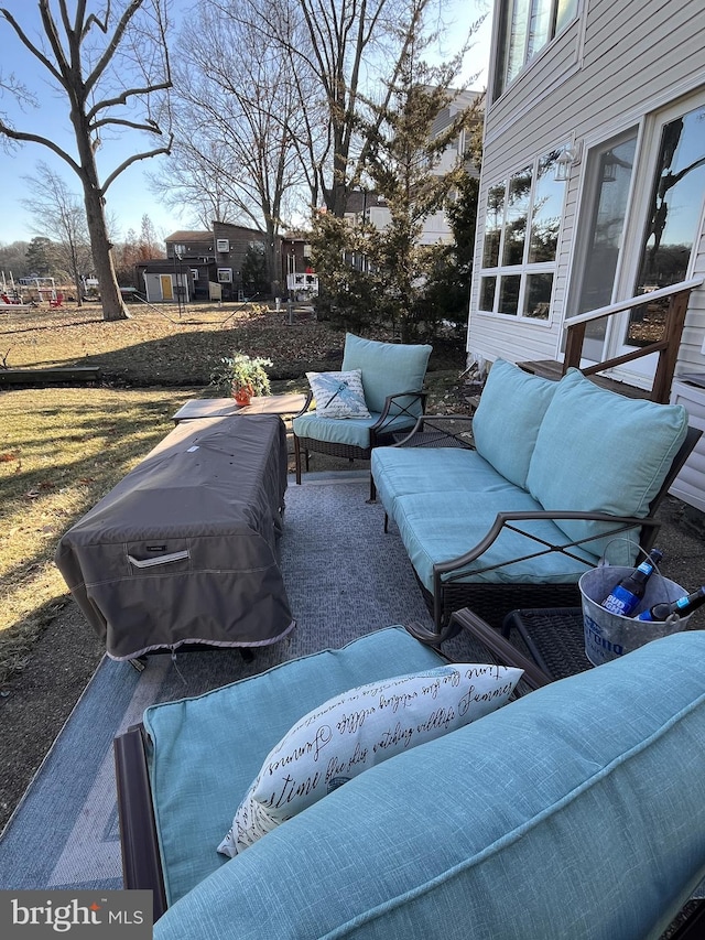 view of patio / terrace with an outdoor hangout area