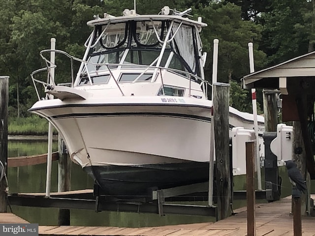 view of dock area