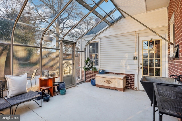 view of sunroom