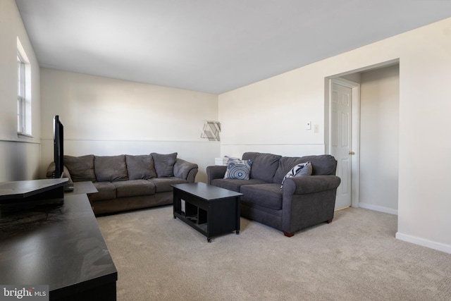 view of carpeted living room