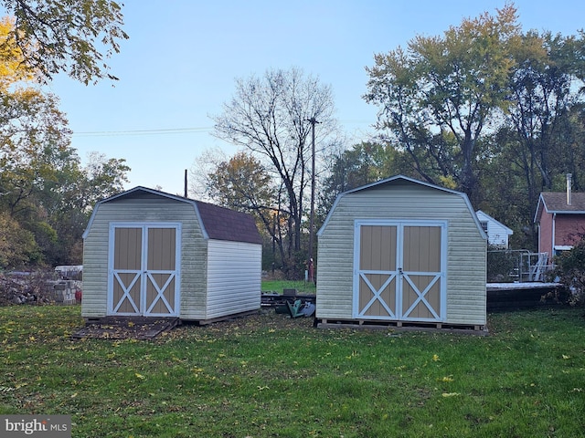 view of shed