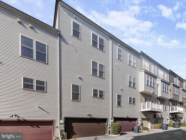 view of property with a garage