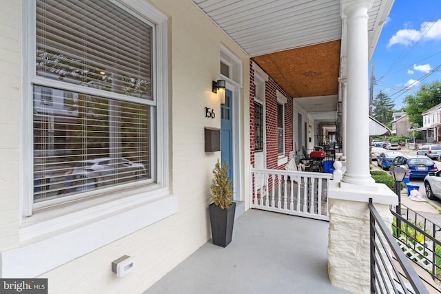 view of patio with a porch