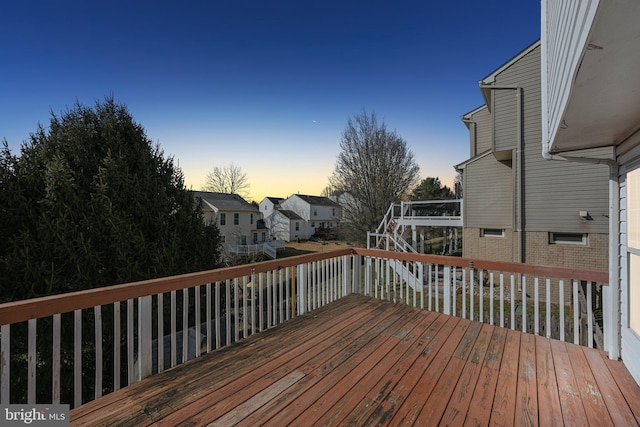 view of deck at dusk