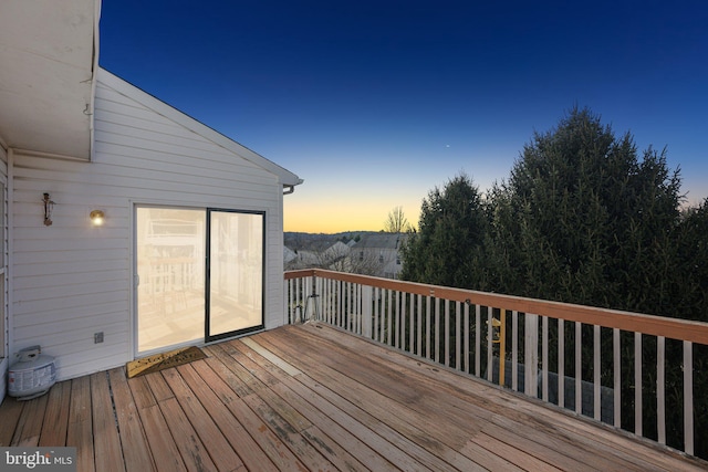 view of deck at dusk