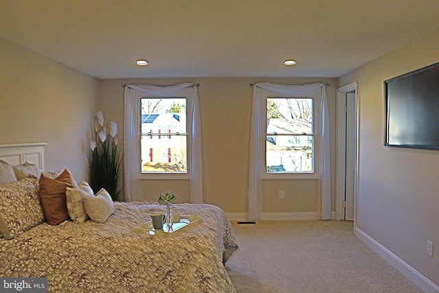 view of carpeted bedroom