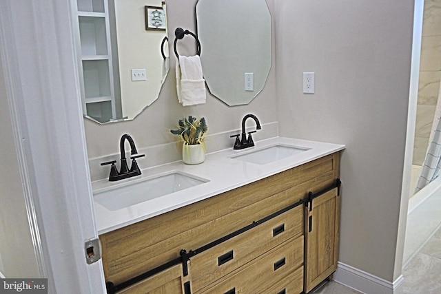 bathroom with vanity