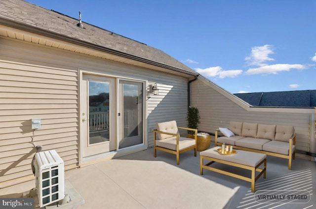 view of patio with an outdoor living space