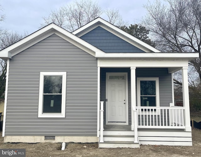 view of front of house with a porch