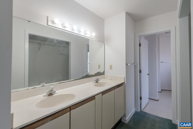 bathroom with vanity