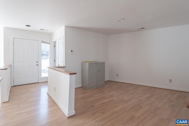 empty room featuring light hardwood / wood-style flooring