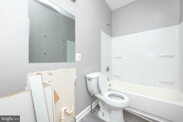 full bathroom featuring vanity, toilet, and shower / bath combination