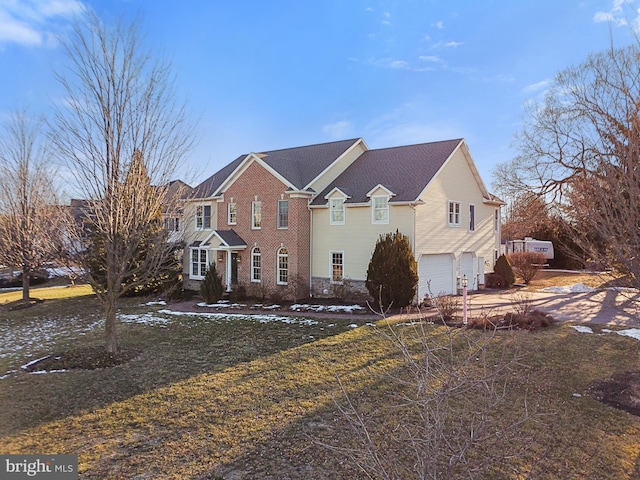 view of front property with a garage