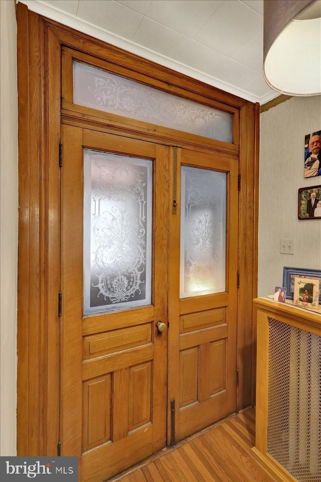 entryway featuring light hardwood / wood-style floors