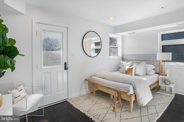 bedroom featuring light wood-type flooring