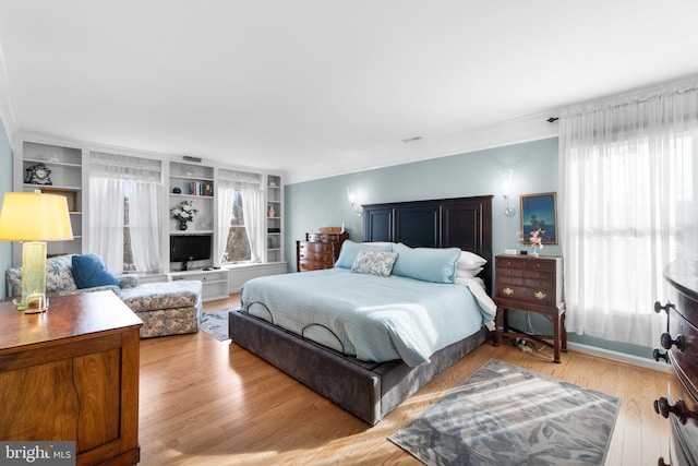 bedroom featuring light hardwood / wood-style floors