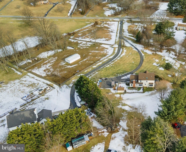 view of snowy aerial view