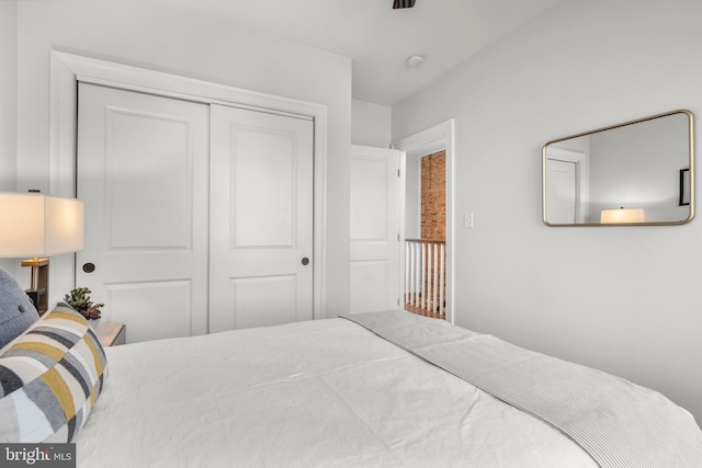 bedroom featuring a closet