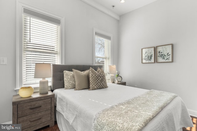 bedroom featuring wood-type flooring