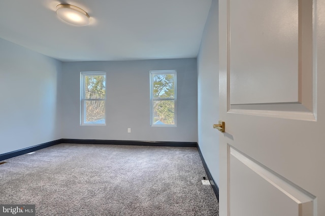 view of carpeted empty room