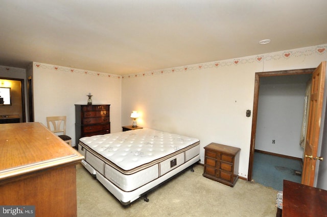 bedroom featuring carpet flooring