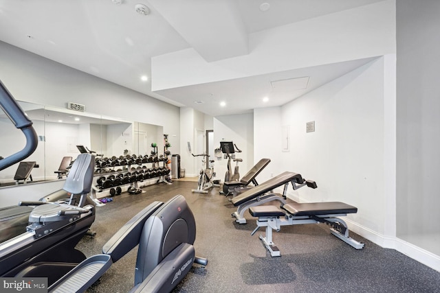 view of exercise room