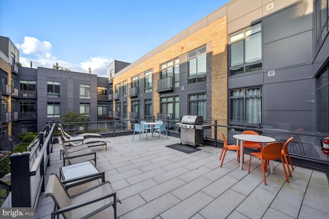 view of patio featuring area for grilling