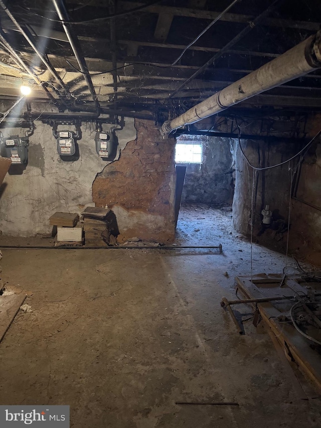 view of basement