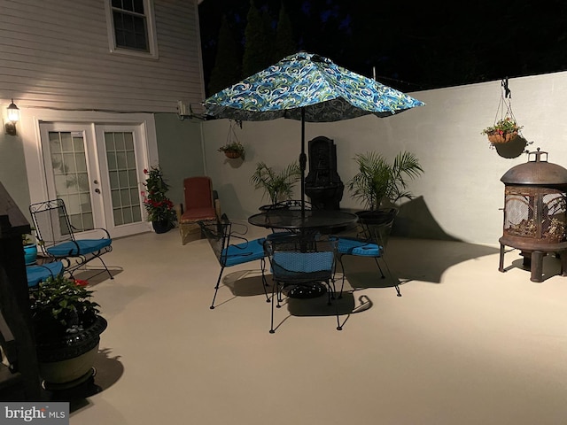 view of patio / terrace featuring french doors