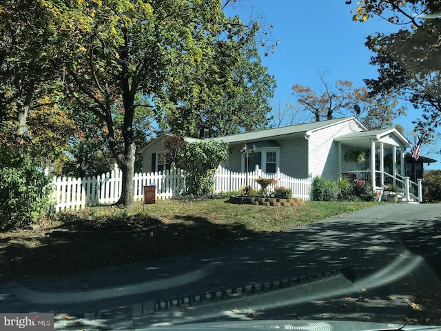 view of front of home with a porch