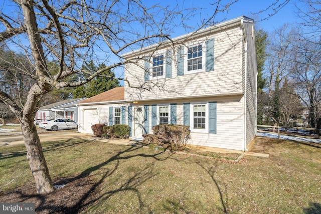 view of front of home with a front yard