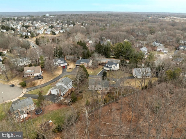 bird's eye view featuring a residential view