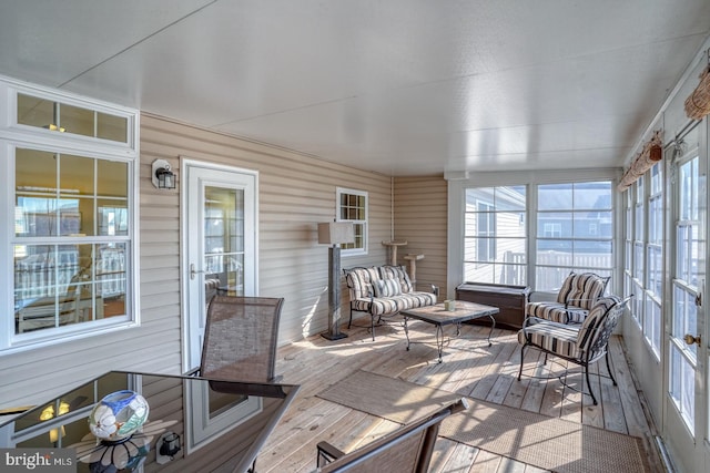 view of sunroom