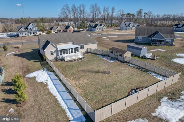 birds eye view of property