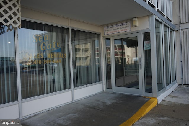 view of doorway to property