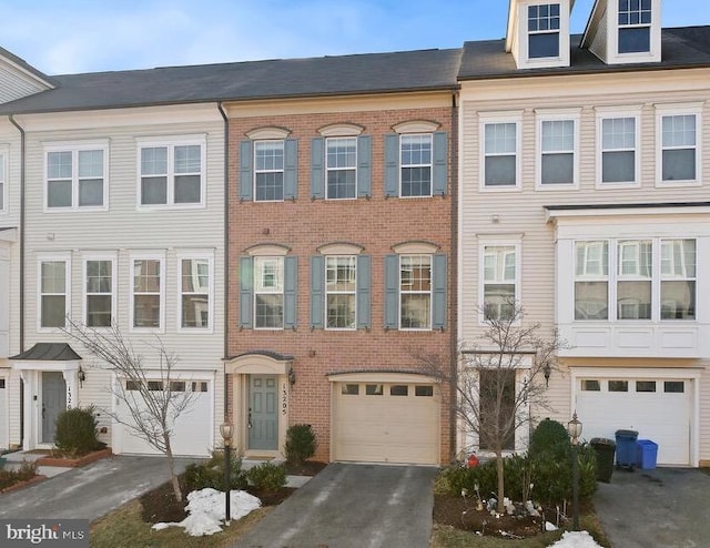 view of property with a garage