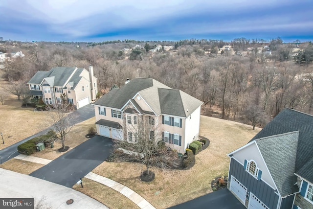 birds eye view of property