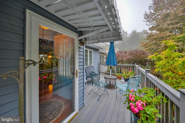 view of wooden deck