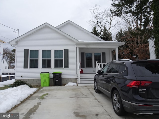 view of bungalow-style house