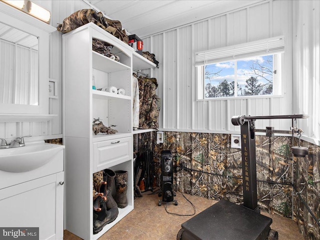 spacious closet with sink