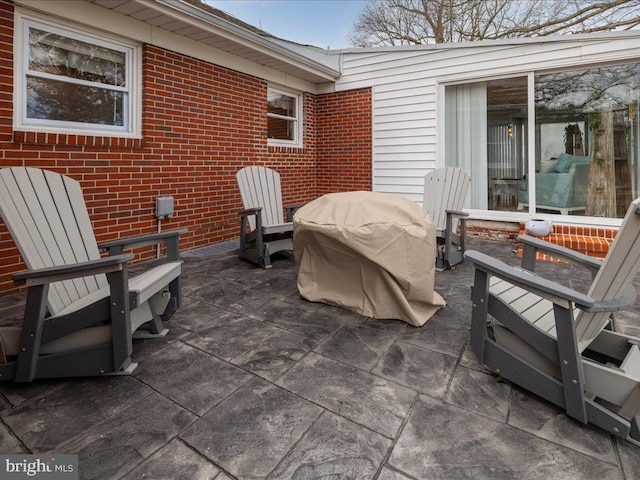 view of patio with grilling area