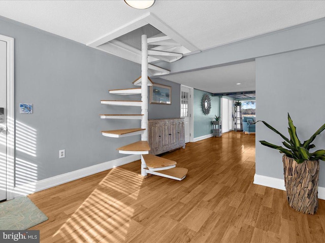 interior space with hardwood / wood-style flooring