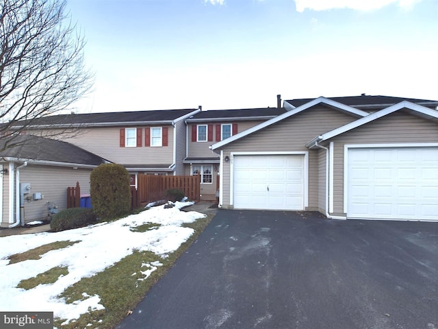 view of property with a garage